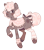 Size: 707x807 | Tagged: safe, artist:beetlepaws, oc, oc only, oc:woolly bear, earth pony, pony, bow, brown, brown eyes, clothes, curly hair, curly mane, curly tail, pink hair, pink mane, pink tail, shoes, simple background, socks, solo, tail, tail bow, transparent background