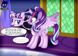 Size: 5760x4154 | Tagged: safe, artist:damlanil, edit, starlight glimmer, twilight sparkle, alicorn, goo, latex pony, original species, pony, unicorn, g4, the cutie re-mark, alicornified, alternate ending, antagonist, bad edit, bondage, comic, commission, creepy, creepy smile, duo, encasement, evil, evil grin, female, fetish, good end, grin, gritted teeth, horn, latex, latex fetish, latex suit, link in description, liquid latex, living latex, looking back, mare, mask, masking, merging, metamorphosis, mind control, open mouth, open smile, opening, panic, ponysuit, possession, powerful, protagonist, race swap, revenge, rubber, s5 starlight, shiny, show accurate, shrunken pupils, sinister, smiling, smirk, species swap, speech bubble, starlicorn, story, story in the source, story included, symbiote, teeth, text, transformation, twilight sparkle (alicorn), twilight's castle, vector, victorious villain, villainess, villainous delights, wicked, wings, worried, xk-class end-of-the-world scenario