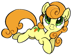 Size: 608x461 | Tagged: safe, artist:muffinz, carrot top, golden harvest, earth pony, pony, g4, cute, cutie top, female, mare, pixel-crisp art, simple background, solo, white background