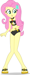 Size: 1882x4599 | Tagged: safe, artist:dustinwatsongkx, fluttershy, human, equestria girls, g4, belly button, bikini, bikini bottom, bikini top, clothes, clothes swap, female, geode of empathy, gold, hairclip, legs, magical geodes, midriff, sandals, simple background, solo, stupid sexy fluttershy, sunset shimmer's beach shorts swimsuit, swimsuit, swimsuit swap, transparent background