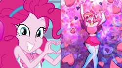 Size: 720x405 | Tagged: safe, artist:princesslady94two, pinkie pie, human, equestria girls, g4, heart, miss heed, villainous