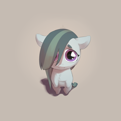 Size: 2000x2000 | Tagged: safe, artist:jewellier, marble pie, earth pony, pony, g4, behaving like a cat, bipedal, cute, female, hair over one eye, high res, looking at you, marblebetes, mare, meme, ponified animal photo, ponified meme, simple background, solo, standing