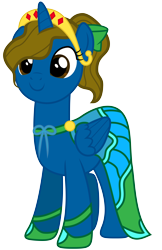 Size: 5546x8571 | Tagged: safe, artist:ambits, oc, oc:ambit, alicorn, pony, alicornified, clothes, crown, dress, female, jewelry, mare, race swap, regalia, rule 63, simple background, solo, transparent background