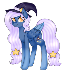 Size: 804x864 | Tagged: safe, artist:oniiponii, oc, oc only, pegasus, pony, eyelashes, female, hat, mare, pegasus oc, simple background, solo, transparent background, wings, wizard hat