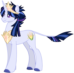 Size: 1945x1919 | Tagged: safe, artist:traveleraoi, oc, oc only, oc:comet rune, pony, unicorn, base used, colored pupils, concave belly, crown, ear fluff, horn, jewelry, leonine tail, offspring, parent:oc:eos, parent:twilight sparkle, parents:canon x oc, peytral, regalia, simple background, tail, transparent background, unicorn oc, watermark