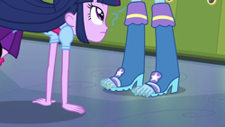 Size: 1200x675 | Tagged: safe, artist:ewie2002, edit, edited screencap, screencap, trixie, twilight sparkle, alicorn, human, equestria girls, g4, feet, fetish, foot fetish, nail polish, toenail polish, toenails, toes, twilight sparkle (alicorn)