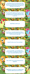 Size: 2048x5013 | Tagged: safe, gameloft, apple honey, apple leaves, applejack, auntie applesauce, big macintosh, bright mac, button mash, cup cake, daisy, disco fever, fetter keys, florina tart, flower wishes, grand pear, granny smith, half baked apple, limelight, peachy sweet, pear butter, red delicious, super funk, yuma spurs, earth pony, pony, g4, my little pony: magic princess, official, apple family member, applejack's hat, appleloosa resident, apron, clothes, cowboy hat, dialogue, dialogue box, ear piercing, earring, english, event, female, flower, flower in hair, granny smith's shawl, hat, jewelry, male, mare, mobile game, piercing, scarf, shawl, speech bubble, stallion, text