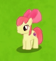 Size: 456x498 | Tagged: safe, gameloft, apple bloom, earth pony, pony, g4, animated, dancing, female, filly, foal, gameloft shenanigans, gangnam style, loop, perfect loop, solo, webm
