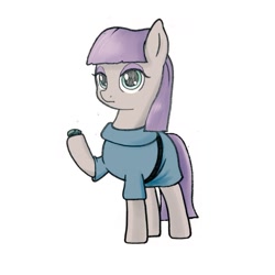Size: 767x767 | Tagged: safe, artist:chps06, boulder (g4), maud pie, earth pony, pony, g4, clothes, female, mare, simple background, white background