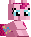 Size: 31x37 | Tagged: safe, artist:langtanium, pinkie pie, earth pony, pony, g4, pixel art, simple background, sitting, solo, transparent background
