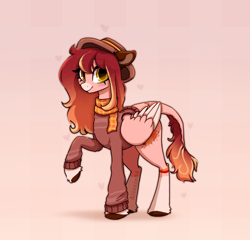 Size: 1950x1870 | Tagged: safe, artist:_alixxie_, oc, pegasus, pony, clothes, female, hat, mare, scarf, simple background, solo, sweater