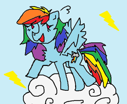 Size: 497x407 | Tagged: safe, rainbow dash, pegasus, pony, g4, cloud