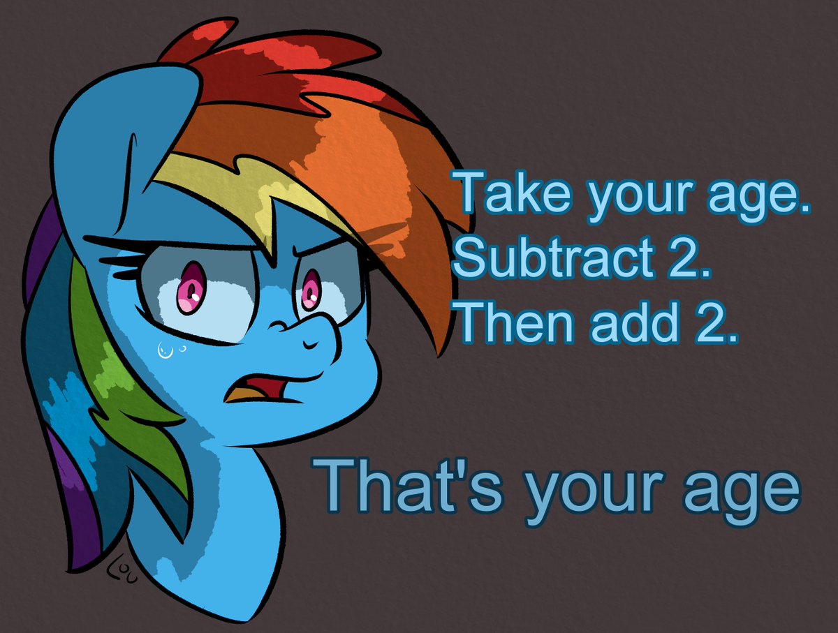[bust,captain obvious,fancy mathematics,female,looking at you,mare,math,pegasus,pony,rainbow dash,safe,simple background,solo,talking to viewer,text,gray background,artist:lou]