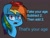Size: 1200x907 | Tagged: safe, artist:lou, rainbow dash, pegasus, pony, g4, bust, captain obvious, fancy mathematics, female, gray background, looking at you, mare, math, simple background, solo, talking to viewer, text
