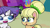 Size: 1280x720 | Tagged: safe, screencap, applejack, rarity, earth pony, pony, unicorn, g4, g4.5, my little pony: pony life, what goes updo, alternate hairstyle, blonde hair, blonde mane, duo, female, great moments in animation, mare, messy mane, poggers, purple hair, purple mane, smear frame