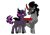 Size: 1414x1000 | Tagged: safe, artist:zetikoopa, king sombra, twilight sparkle, pony, umbrum, unicorn, g4, couple, female, love, male, mare, ship:twibra, shipping, simple background, species swap, stallion, straight, transparent background, umbrum twilight, umbrumified