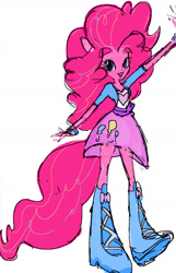 Size: 906x1404 | Tagged: safe, artist:ponywizards, pinkie pie, human, equestria girls, g4, humanized, simple background, solo, white background