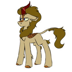 Size: 900x900 | Tagged: safe, artist:fuckomcfuck, oc, oc only, oc:doodles, kirin, cloven hooves, simple background, solo, species swap, transparent background