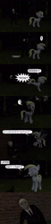 Size: 1280x5597 | Tagged: safe, artist:meltingman234, derpy hooves, pegasus, pony, g4, 3d, comic, crossover, female, forest, funny, gmod, male, night, slenderman, speech bubble, text