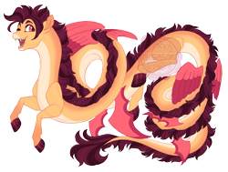 Size: 3700x2800 | Tagged: safe, artist:gigason, oc, oc only, oc:noodle, draconequus, hybrid, high res, interspecies offspring, magical gay spawn, male, obtrusive watermark, offspring, parent:cheese sandwich, parent:discord, simple background, solo, transparent background, watermark