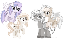 Size: 8954x5533 | Tagged: safe, artist:suramii, oc, oc:cuddy, bat pony, earth pony, pegasus, pony, absurd resolution, female, male, mare, simple background, stallion, transparent background