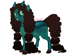 Size: 3600x2700 | Tagged: safe, artist:gigason, oc, oc only, oc:mossball, changepony, hybrid, female, high res, interspecies offspring, magical gay spawn, offspring, parent:cheese sandwich, parent:pharynx, simple background, solo, tongue out, transparent background