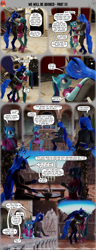 Size: 2000x5190 | Tagged: safe, artist:stellarator, princess luna, sonata dusk, anthro, unguligrade anthro, comic:we will be adored, comic:we will be adored part 55, g4, 3d, blender, blender cycles, comic, cycles render, dancing, dream, female, jewelry, kissing, lesbian, regalia, ship:lunata