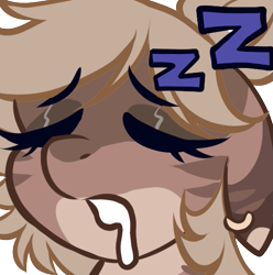 Size: 537x541 | Tagged: safe, artist:mxiiisy, oc, oc only, oc:amoo, pony, emote, female, mare, onomatopoeia, pony oc, simple background, sleeping, solo, sound effects, transparent background, zzz