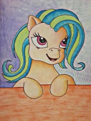 Size: 837x1116 | Tagged: safe, artist:lilacdash, oc, oc only, earth pony, pony, g3, female, mare, solo, traditional art