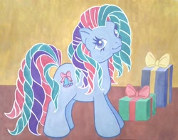 Size: 1080x849 | Tagged: safe, artist:lilacdash, tink-a-tink-a-too, earth pony, pony, g3, female, mare, present, solo, traditional art