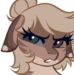 Size: 537x541 | Tagged: safe, artist:mxiiisy, oc, oc only, oc:amoo, pony, angry, disgusted, emote, female, heterochromia, mare, pony oc, simple background, solo, transparent background, wtf