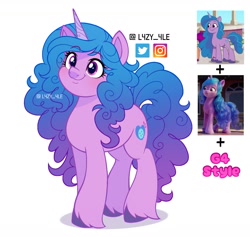 Size: 1484x1407 | Tagged: safe, artist:l4zy_4le, screencap, izzy moonbow, pony, unicorn, clip trot, g5, my little pony: a new generation, my little pony: tell your tale, spoiler:g5, spoiler:my little pony: a new generation, spoiler:my little pony: tell your tale, spoiler:tyts01e07, cute, episode needed, female, izzybetes, long mane, long tail, looking away, screencap reference, simple background, smiling, solo, tail, text, unshorn fetlocks, white background