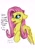 Size: 1414x2000 | Tagged: safe, artist:julunis14, fluttershy, pegasus, pony, g4, blushing, chest fluff, dialogue, female, floppy ears, half body, mare, open mouth, raised hoof, signature, simple background, solo, speak to the manager, white background