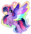 Size: 746x831 | Tagged: safe, artist:julunis14, twilight sparkle, alicorn, pony, g4, my little pony: friendship is magic, my little pony: rainbow roadtrip, chest fluff, colored wings, female, looking at you, mare, multicolored wings, obtrusive watermark, rainbow wings, simple background, smiling, smiling at you, solo, spread wings, twilight sparkle (alicorn), watermark, white background, wings