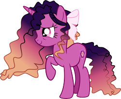 Size: 9813x8054 | Tagged: safe, artist:shootingstarsentry, oc, oc only, oc:cherry brightdream, pony, unicorn, absurd resolution, bow, female, hair bow, mare, simple background, solo, transparent background