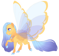 Size: 4300x4100 | Tagged: safe, artist:gigason, oc, oc only, oc:gentle wing, changepony, hybrid, blue eyes, colored hooves, gradient hooves, gradient legs, gradient mane, gradient tail, grin, hybrid oc, leonine tail, magical gay spawn, male, nervous, nervous smile, obtrusive watermark, offspring, parent:flash sentry, parent:thorax, purple eyes, raised hoof, simple background, smiling, solo, stallion, tail, transparent background, transparent mane, transparent tail, transparent wings, watermark, wings