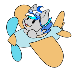 Size: 1916x1759 | Tagged: safe, artist:noxi1_48, oc, oc only, oc:hawker hurricane, pegasus, pony, daily dose of friends, colored wings, goggles, plane, simple background, solo, transparent background, two toned wings, wings