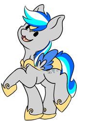 Size: 1301x1826 | Tagged: safe, artist:noxi1_48, oc, oc only, oc:hawker hurricane, pegasus, pony, daily dose of friends, armor, colored wings, simple background, solo, transparent background, two toned wings, wings