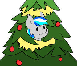 Size: 1286x1096 | Tagged: safe, artist:noxi1_48, oc, oc only, oc:hawker hurricane, pony, daily dose of friends, christmas, christmas tree, holiday, simple background, solo, transparent background, tree