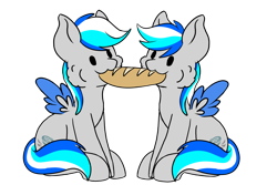 Size: 3000x2000 | Tagged: safe, artist:noxi1_48, oc, oc only, oc:hawker hurricane, pegasus, pony, daily dose of friends, bread, colored wings, food, herbivore, high res, simple background, sitting, transparent background, two toned wings, wings