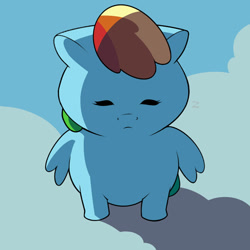 Size: 500x501 | Tagged: safe, artist:gor1ck, rainbow dash, pegasus, pony, g4, cute, dashabetes, eyes closed, female, mare, ponified animal photo, solo