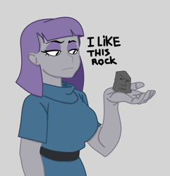 Size: 6669x6910 | Tagged: safe, artist:fugaamr, color edit, edit, maud pie, human, equestria girls, g4, breasts, busty maud pie, clothes, colored, dwayne johnson, female, gray background, mare, meme, pie sisters, siblings, simple background, sisters, solo, text, the rock