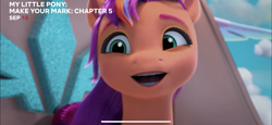 Size: 2556x1179 | Tagged: safe, screencap, sunny starscout, earth pony, pony, cutie blossom bash, g5, my little pony: make your mark, my little pony: make your mark chapter 5, official, spoiler:g5, spoiler:my little pony: make your mark, spoiler:my little pony: make your mark chapter 5, spoiler:mymc05e01, female, mane stripe sunny, mare, marestream, netflix, restricted region, solo