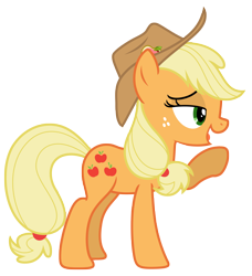 Size: 6942x7623 | Tagged: safe, artist:estories, applejack, earth pony, pony, g4, absurd resolution, hat, simple background, solo, transparent background, vector