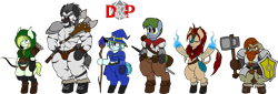 Size: 3845x1300 | Tagged: safe, artist:isaac_pony, oc, oc only, oc:silver strong, oc:tiny sapphirus, dwarf, earth pony, kirin, pony, unicorn, zebra, semi-anthro, angry, archery, arm hooves, armor, axe, barbarian, bard, barefoot, beard, boots, cleric, d20, dungeons and dragons, elf ears, facial hair, fantasy class, feet, female, femboy, fire, hammer, hooves, horn, logo, lute, mage, male, mare, monk, muscles, pen and paper rpg, rpg, shield, shoes, shy, simple background, sword, transparent background, weapon