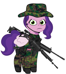 Size: 1072x1200 | Tagged: safe, artist:edy_january, artist:prixy05, edit, vector edit, pipp petals, pegasus, pony, g5, my little pony: tell your tale, angry, armor, assault rifle, body armor, british, call of duty, call of duty: modern warfare 2, clothes, england, fn fnc, fnc, gun, handgun, looking at you, military, military uniform, msg90, pistol, rifle, sa dx.45, simple background, sniper, sniper rifle, sniper.petals, soldier, soldier pony, solo, special forces, transparent background, uniform, uniform hat, united kingdom, vector, weapon
