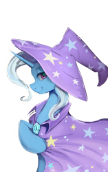 Size: 838x1332 | Tagged: safe, artist:laymy, trixie, pony, unicorn, collaboration:meet the best showpony, g4, collaboration, female, looking at you, mare, simple background, solo, transparent background