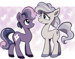 Size: 1248x976 | Tagged: safe, ai assisted, ai content, artist:catachromatic, derpibooru exclusive, generator:nijijourney, prompter:catachromatic, oc, oc only, earth pony, pony, colored hooves, duo, duo female, female, height difference, lesbian, mare, shipping
