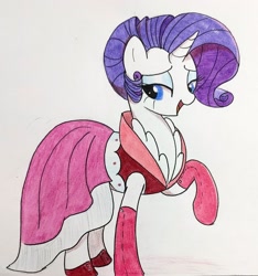 Size: 2382x2548 | Tagged: safe, anonymous artist, rarity, pony, unicorn, g4, colored pencil drawing, female, high res, mare, solo, traditional art