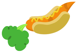 Size: 6626x4610 | Tagged: safe, artist:andoanimalia, campfire tales, g4, carrot, carrot dog, food, no pony, simple background, transparent background, vector